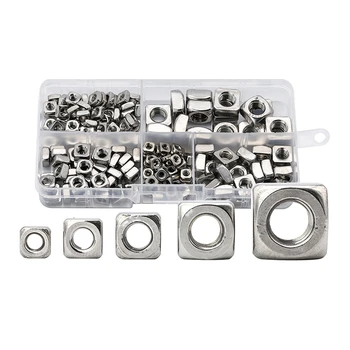 185Pcs Square Nuts Assortment Kit Stainless Steel M3 M4 M5 M6 M8 Metric Square Nuts Set Four-Sided Nuts
185Pcs Square Nuts Assortment Kit Stainless Steel M3 M4 M5 M6 M8 Metric Square Nuts Set Four-Sided Nuts