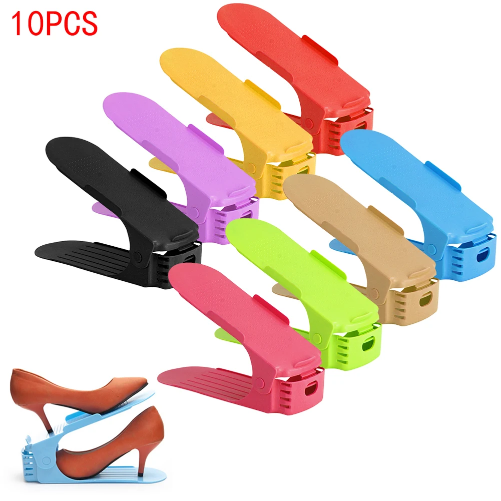 10pcs Double-layer Adjustable Shoe Organizer Footwear Support Slot Space Saving Cabinet Closet Stand Shoes Storage Rack
10pcs Double-layer Adjustable Shoe Organizer Footwear Support Slot Space Saving Cabinet Closet Stand Shoes Storage Rack