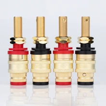 CMC 878L-S 4PCS Brass with pure copper plated plug Binding Post Speaker Plug for hifi amplifier speaker jack sockets
CMC 878L-S 4PCS Brass with pure copper plated plug Binding Post Speaker Plug for hifi amplifier speaker jack sockets
