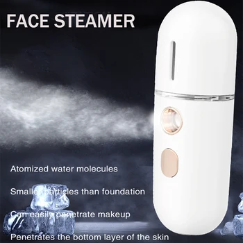 Mini Portable Humidifier Nano Mister Facial Steamer Device Beauty Spray Hydrating Apparatus Cold Spray Apparatus Rechargeable
Mini Portable Humidifier Nano Mister Facial Steamer Device Beauty Spray Hydrating Apparatus Cold Spray Apparatus Rechargeable