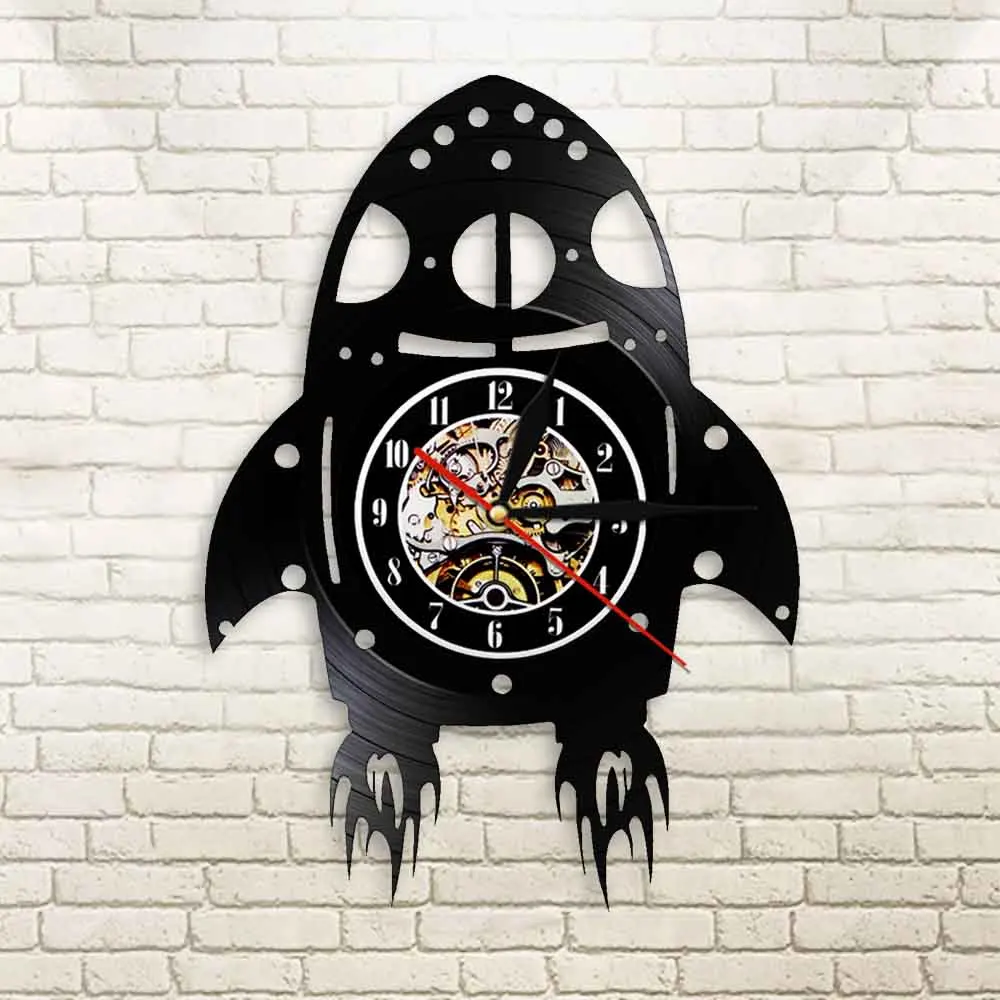 Retro Rocket Ship Wall Clock with LED Backlight Personalised Outer Space Theme Watch Children Kid Boy Nursery Playroom Decor
Retro Rocket Ship Wall Clock with LED Backlight Personalised Outer Space Theme Watch Children Kid Boy Nursery Playroom Decor