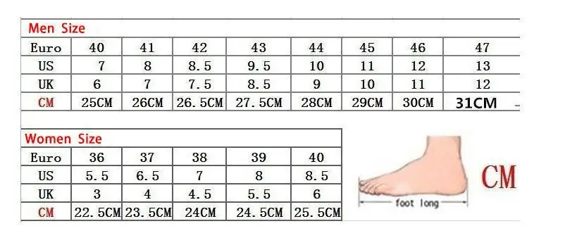 eu shoe size to cm