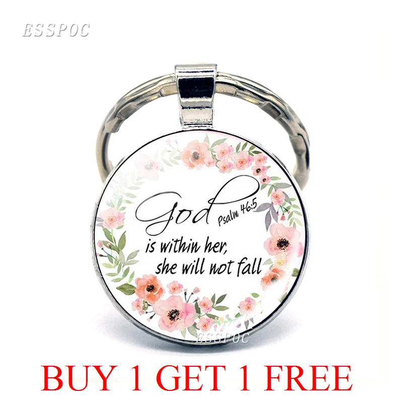 God Is Within Her, She Will Not Fall Bible Verses Keychain Glass Scripture Quote Jewelry Christian Faith Keyring Gifts
God Is Within Her, She Will Not Fall Bible Verses Keychain Glass Scripture Quote Jewelry Christian Faith Keyring Gifts