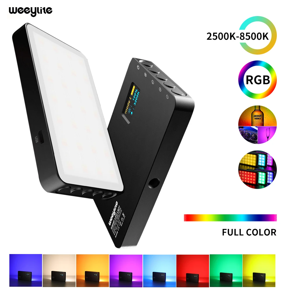 VILTROX Weeylife RB08P Mini Video LED Light RGB 2500-8500K Portable Fill Light Built-in Battery for Phone Camera Shooting Studio
VILTROX Weeylife RB08P Mini Video LED Light RGB 2500-8500K Portable Fill Light Built-in Battery for Phone Camera Shooting Studio