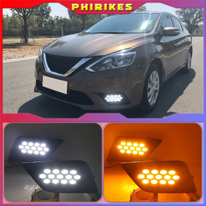 2Pcs LED Daytime Running Light For Nissan Sentra sylphy 2016-2019 Waterproof 12V DRL Fog Lamp Decoration Car accessories
2Pcs LED Daytime Running Light For Nissan Sentra sylphy 2016-2019 Waterproof 12V DRL Fog Lamp Decoration Car accessories