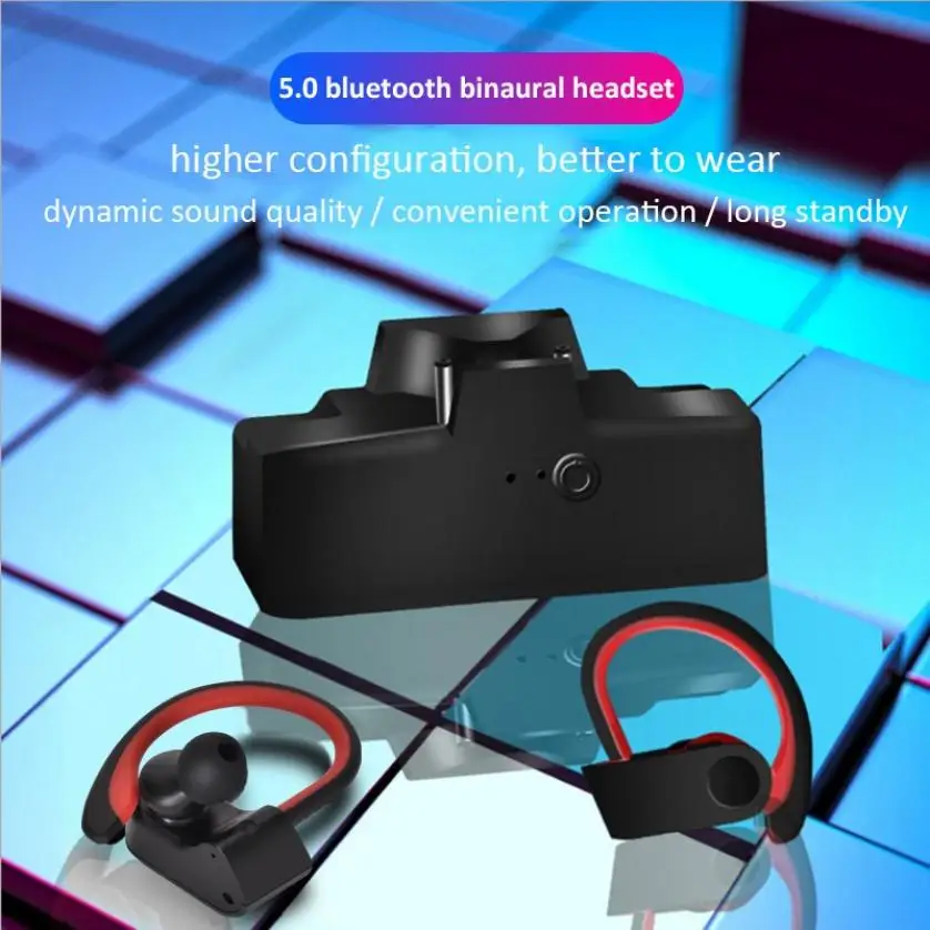 5.0 Bluetooth Binaural Headset HD Noise Cancelling Earphones Full Intelligent Compatibility Earbuds with Large Charging Case
5.0 Bluetooth Binaural Headset HD Noise Cancelling Earphones Full Intelligent Compatibility Earbuds with Large Charging Case