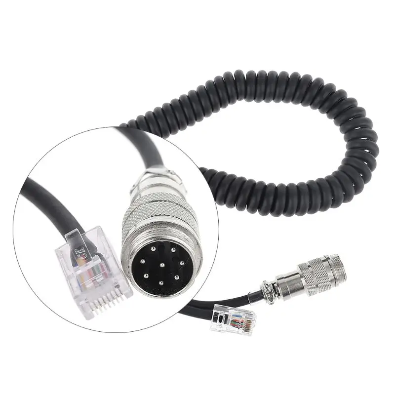 Cable for Adonis microphones 8 pin round plug to 8p8c RJ45 plug for Yaesu 10cm 