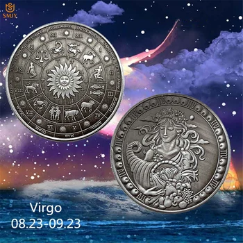 2019 Constellation Mercury Virgo Rare Bronze Double-sided Embossed Token Challenge Commemorative Coin Collection
2019 Constellation Mercury Virgo Rare Bronze Double-sided Embossed Token Challenge Commemorative Coin Collection