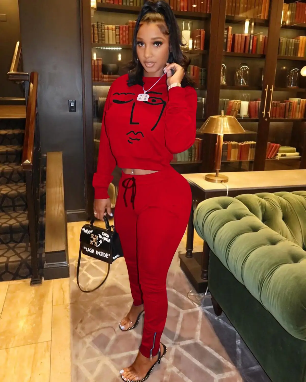 New Spring Fall Sport Cartoon Casual Running Sexy 2020 Set full sleeve 2 Piece Sets Night Club Young Lady Sport Sets Tracksuits
New Spring Fall Sport Cartoon Casual Running Sexy 2020 Set full sleeve 2 Piece Sets Night Club Young Lady Sport Sets Tracksuits