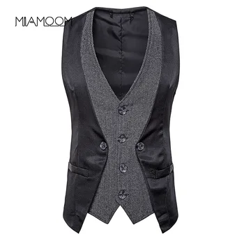 MIAMOOM Suit Vest Men New Arrival Men's Personality Splicing Fake Two Single Breasted Casual Vest
MIAMOOM Suit Vest Men New Arrival Men's Personality Splicing Fake Two Single Breasted Casual Vest
