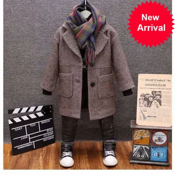 Coat Boys Winter Woolen New Fashion Solid Turn Collar Warm Outwear 2-13T Children Boy Overcoat High Quality
Coat Boys Winter Woolen New Fashion Solid Turn Collar Warm Outwear 2-13T Children Boy Overcoat High Quality