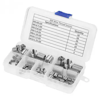 Part Wire Thread Insert Replaces Set Accessories Metric Replacement Stainless steel
Part Wire Thread Insert Replaces Set Accessories Metric Replacement Stainless steel