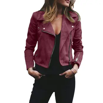Womens Plus Size Long Sleeve Short Coat Faux Suede Lapel Motorcycle Biker Jacket
Womens Plus Size Long Sleeve Short Coat Faux Suede Lapel Motorcycle Biker Jacket