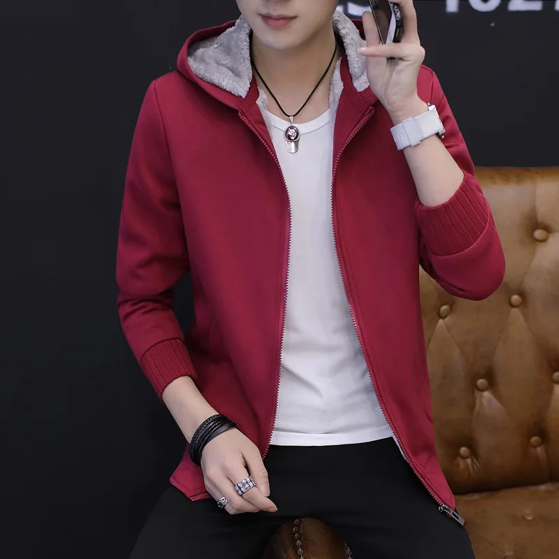 2019 new plush and thickened warm men's slim autumn and winter hooded zipper coat hoodie men
2019 new plush and thickened warm men's slim autumn and winter hooded zipper coat hoodie men