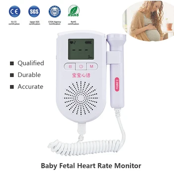 Fetal Doppler Monitoring Baby Heart Rate Monitor Ultrasound Heart beat Detector Pregant 2.0MHZ Safety No Radiation Hospital
Fetal Doppler Monitoring Baby Heart Rate Monitor Ultrasound Heart beat Detector Pregant 2.0MHZ Safety No Radiation Hospital