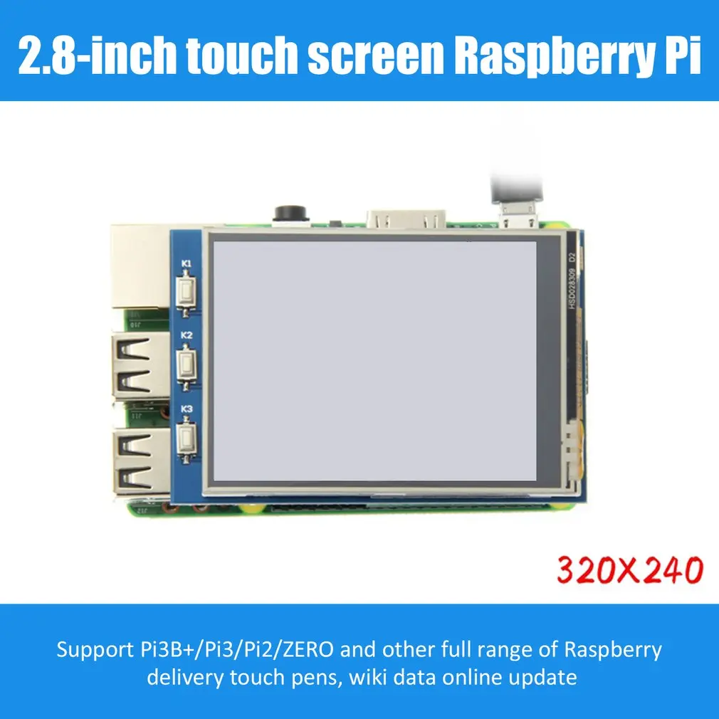 2.4 / 2.8 inch 320*240 Touch Panel TouchScreen TFT LCD Module Screen Display for Raspberry Pi GPIO Input
2.4 / 2.8 inch 320*240 Touch Panel TouchScreen TFT LCD Module Screen Display for Raspberry Pi GPIO Input