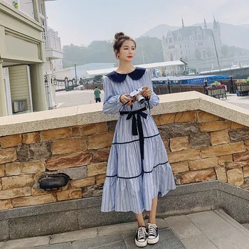 French Vintage Dress 2020 New Style Stripes Peter Pan Collar by Age Spring and Autumn Short-height Elegant Slimming Skirt Female
French Vintage Dress 2020 New Style Stripes Peter Pan Collar by Age Spring and Autumn Short-height Elegant Slimming Skirt Female