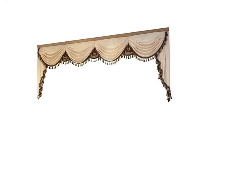 European Style Upmarket Chenille Pelmet Retro Court Spun Gold Embroidery Valance for Living Room
European Style Upmarket Chenille Pelmet Retro Court Spun Gold Embroidery Valance for Living Room