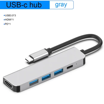 5 in 1 USB Hub Type-C Hub USB 3.0 High Speed Ports Usb-C to 4K HDMI Laptop PD Charging Dock Station
5 in 1 USB Hub Type-C Hub USB 3.0 High Speed Ports Usb-C to 4K HDMI Laptop PD Charging Dock Station
