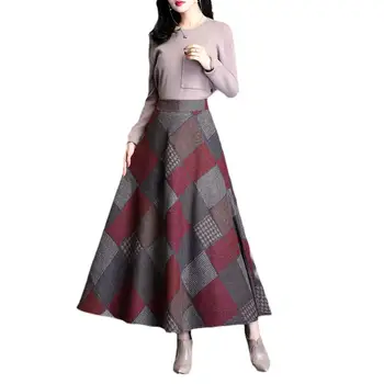 Women Autumn Winter Plaid Woolen High Wait Large Swing Warm Long A-line Skirt Korean Style Hip Skirts Irregular Micro High Waist
Women Autumn Winter Plaid Woolen High Wait Large Swing Warm Long A-line Skirt Korean Style Hip Skirts Irregular Micro High Waist