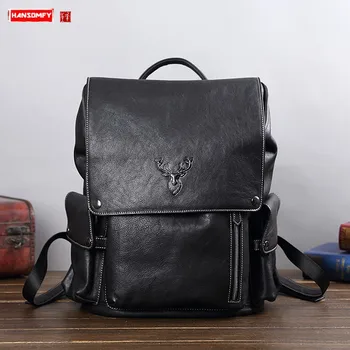 Vintage Leather Men Backpack Men's Bag Casual Laptop Bag Korean Schoolbag Travel Backpacks Large Capacity Tide Version Outdoor
Vintage Leather Men Backpack Men's Bag Casual Laptop Bag Korean Schoolbag Travel Backpacks Large Capacity Tide Version Outdoor