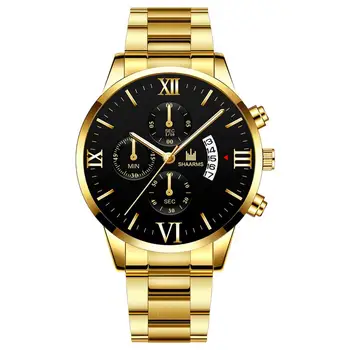 Men Luxury Gold Watch Stainless Steel Band Quartz Wristwatch Male Man Fashion Date Watches Roman Number Clock Reloj Hombre 
Men Luxury Gold Watch Stainless Steel Band Quartz Wristwatch Male Man Fashion Date Watches Roman Number Clock Reloj Hombre