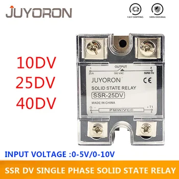 SSR-10DV 25DV 40DV Input 0-5V/0-10VDC Single Phase SSR Solid State Relay SSR 10DV Voltage Type Regulator for Heat Sink
SSR-10DV 25DV 40DV Input 0-5V/0-10VDC Single Phase SSR Solid State Relay SSR 10DV Voltage Type Regulator for Heat Sink