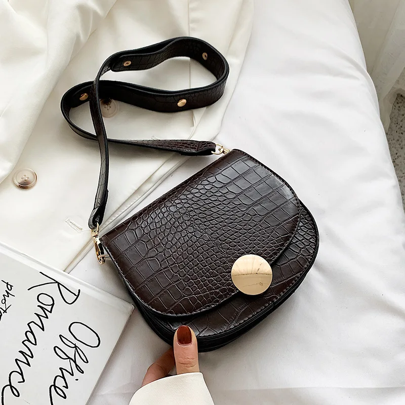 Crocodile Pattern Bag Women's 2020 New Style Elegant Korean-style Versatile Vintage Saddle Bag Semicircle Bag Chain Bag Shoulder
Crocodile Pattern Bag Women's 2020 New Style Elegant Korean-style Versatile Vintage Saddle Bag Semicircle Bag Chain Bag Shoulder