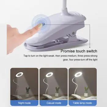 Clip Wireless Table Lamp Study 3Modes Touch Rechargeable LED Reading Desk Lamp USB Table Light Flexo Lamps Table Ring Fill Light
Clip Wireless Table Lamp Study 3Modes Touch Rechargeable LED Reading Desk Lamp USB Table Light Flexo Lamps Table Ring Fill Light