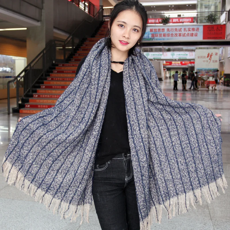 Double Color Stripes Loop Yarn WOMEN'S Scarf Autumn And Winter Korean-style-Style Dual Purpose Shawl Students COUPLE'S Scarf
Double Color Stripes Loop Yarn WOMEN'S Scarf Autumn And Winter Korean-style-Style Dual Purpose Shawl Students COUPLE'S Scarf