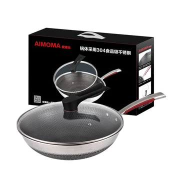 Full-screen honeycomb stainless steel wok 304 no oil fume uncoated non-stick pan flat bottom induction cooker home cooking pot
Full-screen honeycomb stainless steel wok 304 no oil fume uncoated non-stick pan flat bottom induction cooker home cooking pot