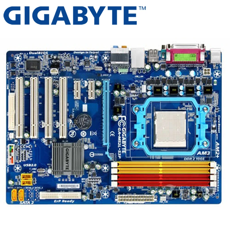 GIGABYTE GA-M52L-S3P Desktop Motherboard For nForce 520LE Socket AM2 AM2+ AM3 For Phenom II Athlon II Sempron DDR2 16G Used
GIGABYTE GA-M52L-S3P Desktop Motherboard For nForce 520LE Socket AM2 AM2+ AM3 For Phenom II Athlon II Sempron DDR2 16G Used