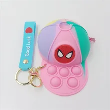 Pop It Fidget Toy Push Bubble Spider -Man Baseball Cap Coin Purse Wallet Lady Bolsa Silica Simple Dimple Crossbody Bag for Kids 
Pop It Fidget Toy Push Bubble Spider -Man Baseball Cap Coin Purse Wallet Lady Bolsa Silica Simple Dimple Crossbody Bag for Kids