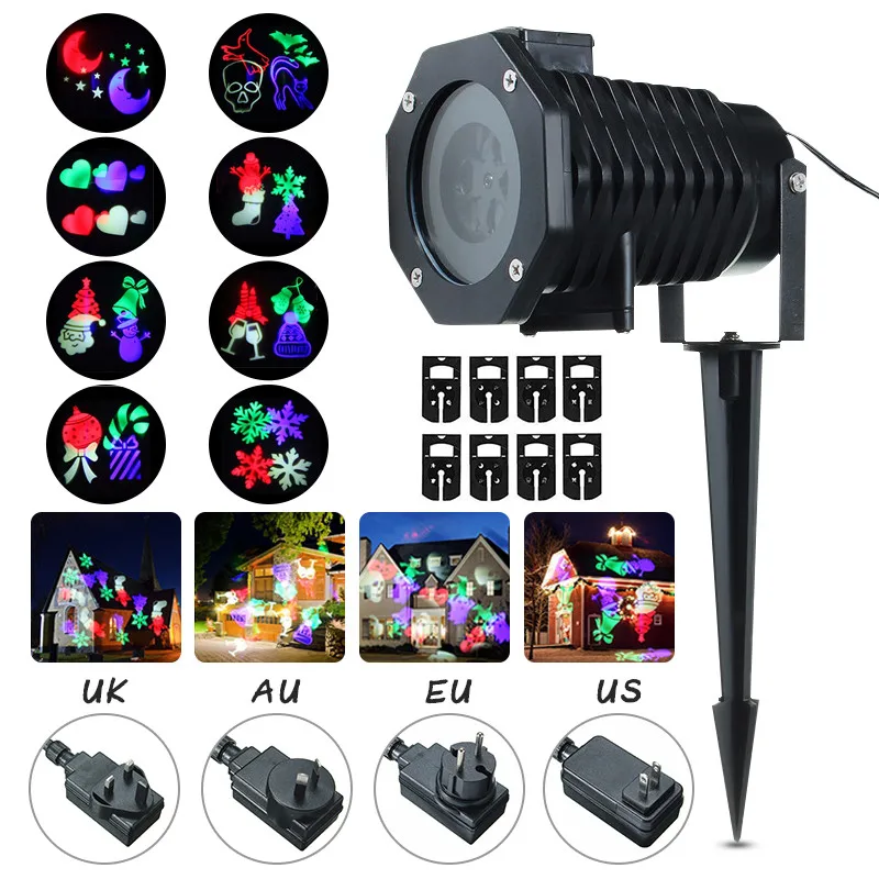 10 Patterns Christmas Snowflake Lawn Lamp Outdoor LED Waterproof Film Cards Laser Fairy Projector Lights for Home Garden
10 Patterns Christmas Snowflake Lawn Lamp Outdoor LED Waterproof Film Cards Laser Fairy Projector Lights for Home Garden