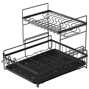1 Pc Dish Drying Rack Double Layers Storage Rack Multipurpose Dish Rack (Black)
1 Pc Dish Drying Rack Double Layers Storage Rack Multipurpose Dish Rack (Black)