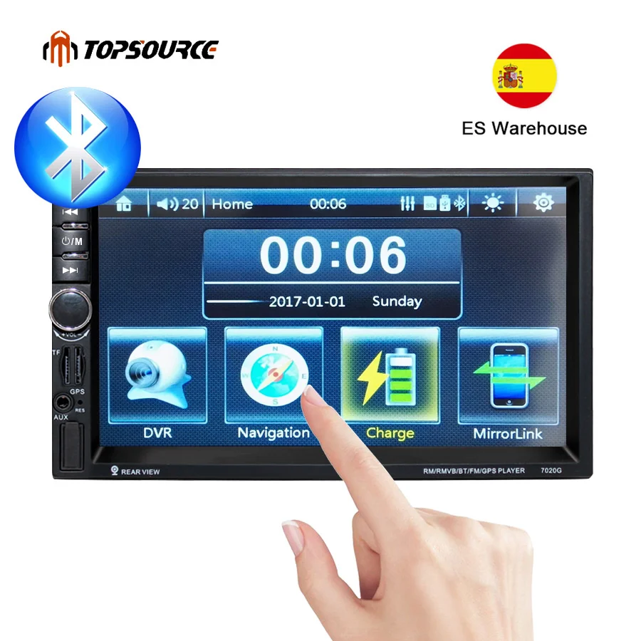 TOPSOURCE 7020G 2 Din 1080P Univeral Car DVD Video Multimedia Player 7'' HD GPS Navigation MP4/MP5 Audio Stereo Radio Bluetooth
TOPSOURCE 7020G 2 Din 1080P Univeral Car DVD Video Multimedia Player 7'' HD GPS Navigation MP4/MP5 Audio Stereo Radio Bluetooth