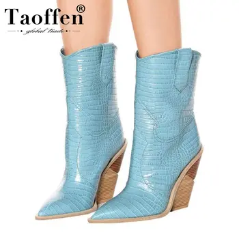 Taoffen Fashion Designer Winter Boots Sexy Women Half Short Boots Shoes Women New Brand Warm Fur Western Boots Size 35-43
Taoffen Fashion Designer Winter Boots Sexy Women Half Short Boots Shoes Women New Brand Warm Fur Western Boots Size 35-43
