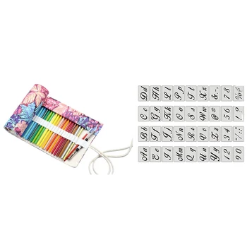 1pcs Maple Leaf Canvas School Pencil Case 36 Holes Roll Pencilcase & 36Pcs Letter Alphabet Stencil DIY Template Craft
1pcs Maple Leaf Canvas School Pencil Case 36 Holes Roll Pencilcase & 36Pcs Letter Alphabet Stencil DIY Template Craft