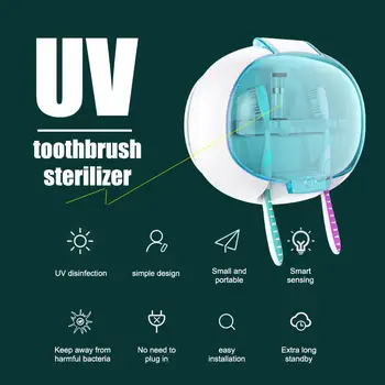 Toothbrush Sterilizer Fashion Portable UV-C Blue ABS+PC Storage Holder Uv Home Sanitizer Sterilizer Business Bathroom Travel
Toothbrush Sterilizer Fashion Portable UV-C Blue ABS+PC Storage Holder Uv Home Sanitizer Sterilizer Business Bathroom Travel