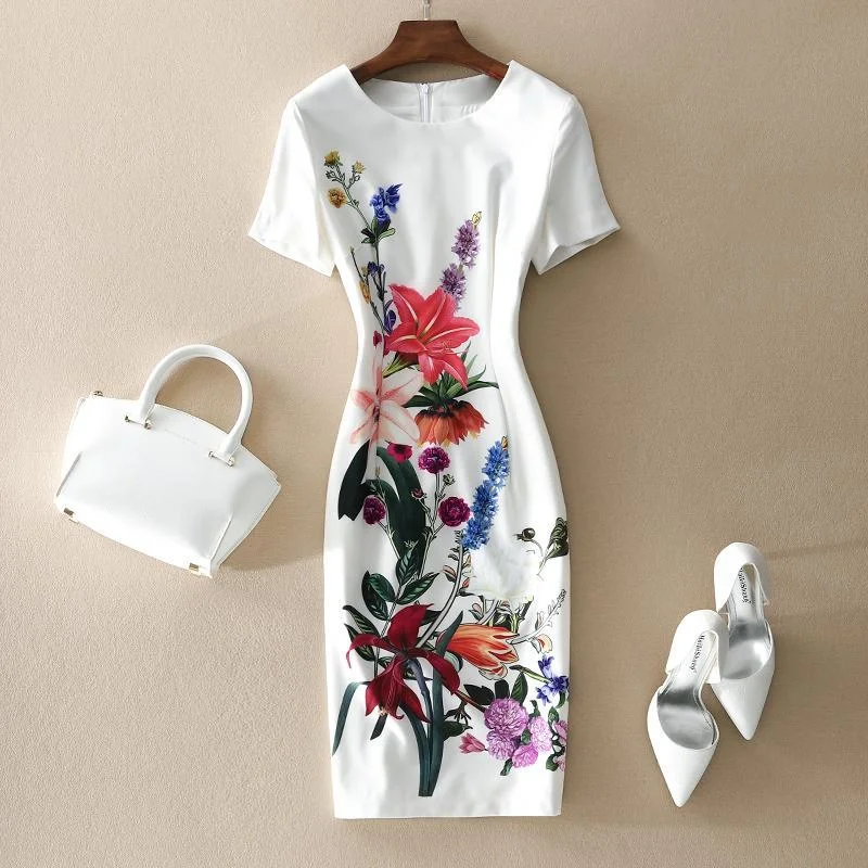 2021 Summer Women Dress Temperament Female Retro Print Waist Was Thin Elegant Short-Sleeved Knee-Length White DressYM183
2021 Summer Women Dress Temperament Female Retro Print Waist Was Thin Elegant Short-Sleeved Knee-Length White DressYM183