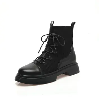 Concise Motorcycle Boots For Girls 2020 Winter Popular Patchwork Shoes Woman Genuine Leather Party Ankle Boots Leather
Concise Motorcycle Boots For Girls 2020 Winter Popular Patchwork Shoes Woman Genuine Leather Party Ankle Boots Leather