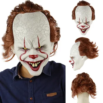 Clown Mask Halloween Horror Masks Cosplay Stephen King's It Pennywise Joker Scary Mascaras De Latex Realista Maske Costume Props
Clown Mask Halloween Horror Masks Cosplay Stephen King's It Pennywise Joker Scary Mascaras De Latex Realista Maske Costume Props