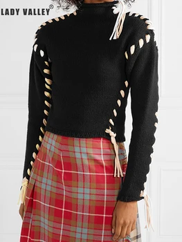Runway models Contrast colors Hand-knitted Rope Turtleneck sweater Short ladies Autumn and winter Fashion Personality Wild
Runway models Contrast colors Hand-knitted Rope Turtleneck sweater Short ladies Autumn and winter Fashion Personality Wild