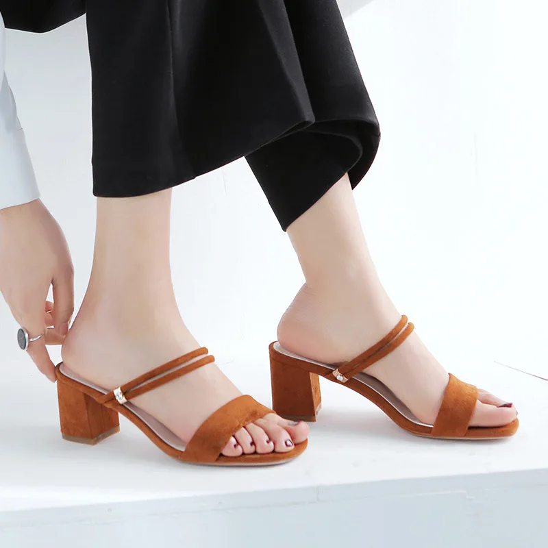 What Sandals Women's 2019 Summer New Style Slipper Outer Wear A- line with Versatile Retro Double Purpose Chunky High Heel Shoes
What Sandals Women's 2019 Summer New Style Slipper Outer Wear A- line with Versatile Retro Double Purpose Chunky High Heel Shoes