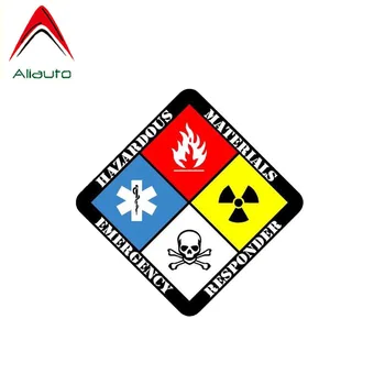 

Aliauto Hazmat Materials Responder Emergency Car Sticker Firefighter Funny PVC Decal for Audi A3 A5 A6 A7 A8 Q3 Q5 Q7,13CM*13CM