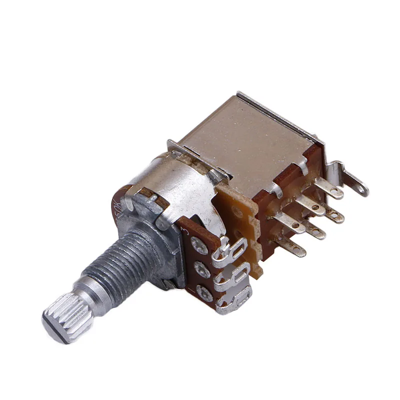 A250K Potentiometer Push Pull Switch Splined DPDT Pot Shaft17mm Electric Guitar Tone Volume Parts
A250K Potentiometer Push Pull Switch Splined DPDT Pot Shaft17mm Electric Guitar Tone Volume Parts