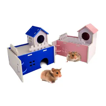 Hamster Sleeping Nest Blue Pink Color Small House Villa Balcony Hamster Cage Toy waterproof Environmentally friendly PVC
Hamster Sleeping Nest Blue Pink Color Small House Villa Balcony Hamster Cage Toy waterproof Environmentally friendly PVC