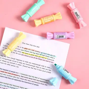 JIANWU 6pcs/set Cute fresh candy shape double head highlighter fluorescent pen hook pen color Mark pen School supplies
JIANWU 6pcs/set Cute fresh candy shape double head highlighter fluorescent pen hook pen color Mark pen School supplies