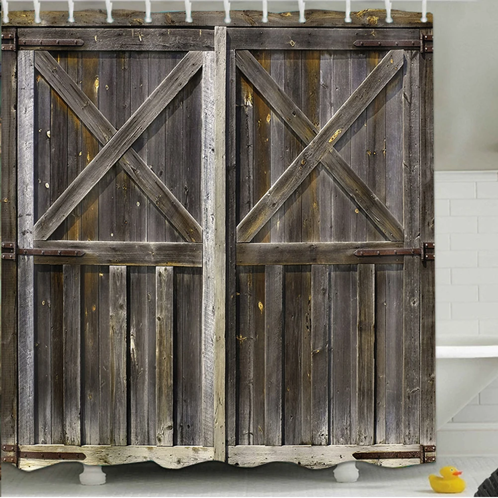 Rustic Wood With Hooks Eco-friendly Vintage Waterproof Washable Hotel 3D Print Fabric Bathroom Supplies Shower Curtain Practical
Rustic Wood With Hooks Eco-friendly Vintage Waterproof Washable Hotel 3D Print Fabric Bathroom Supplies Shower Curtain Practical
