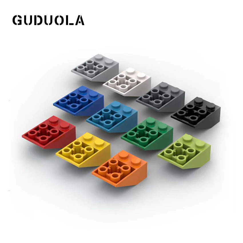 Guduola Slope 2x3 (25°) Inverted with Connections between Studs (3747) Building Block Small Particle MOC Toys 25pcs/lot 
Guduola Slope 2x3 (25°) Inverted with Connections between Studs (3747) Building Block Small Particle MOC Toys 25pcs/lot